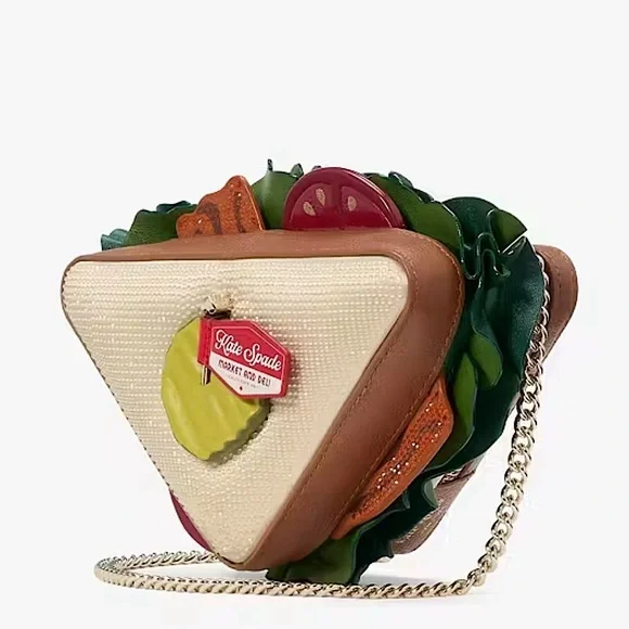 Kate Spade Glamwich Sandwich Embellished Micro Crossbody Bag Foodie NWT - Picture 1 of 10
